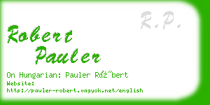 robert pauler business card